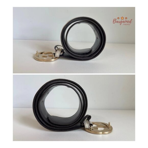 Authentic Gucci Cream Guccissima Leather Gold Interlocking G Buckle Belt 90/36 - Picture 9 of 12